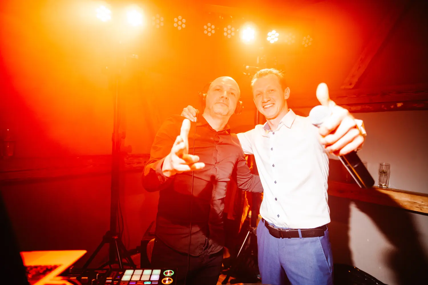 Alex Landmann auf der Disco-Party